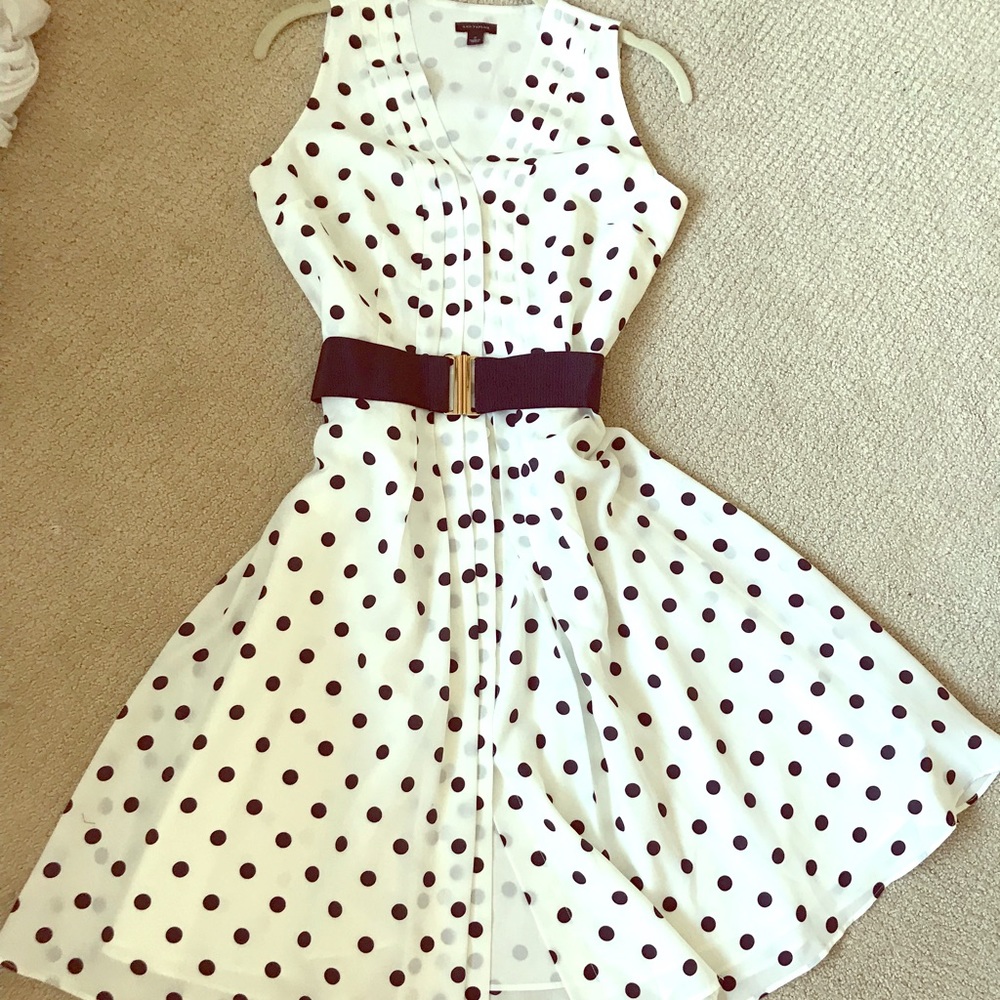 ANN TAYLOR — POLKA DOT MARILYN MONROE DRESS!